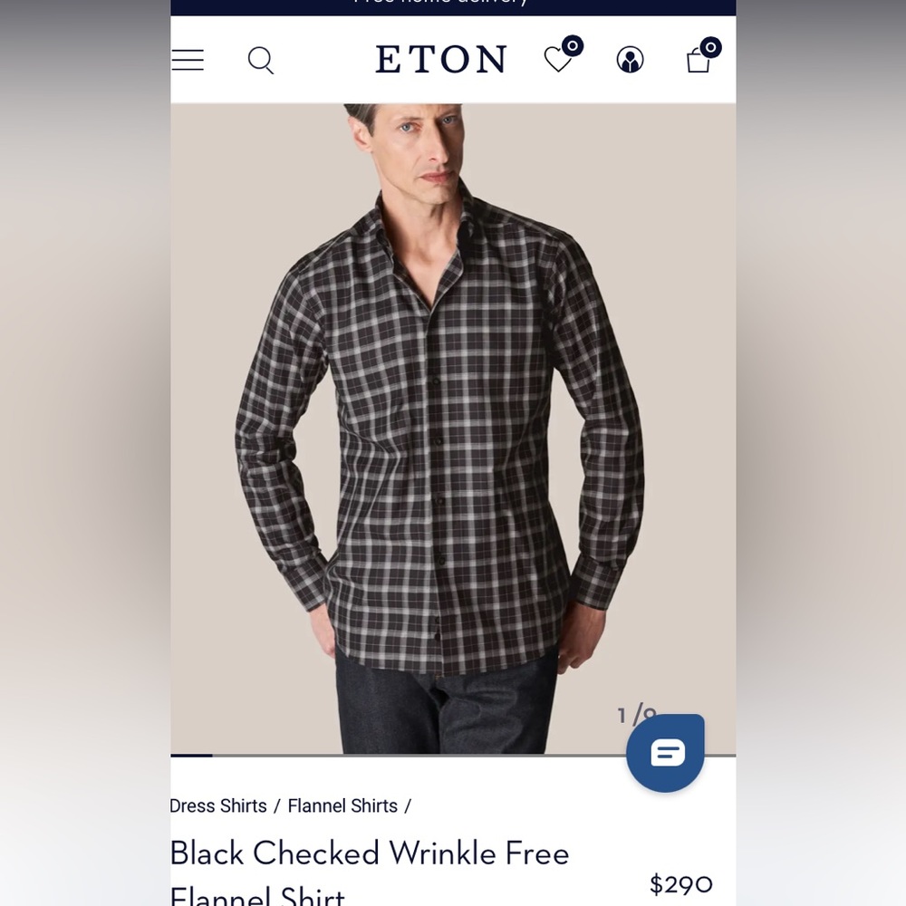 Eton Contemporary, Large 42 by 16 1/2, Lightly Worn professionally dry cleaned.
